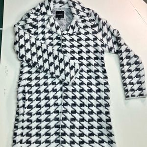 Liverpool Houndstooth Open Front Sweater Coat Small
